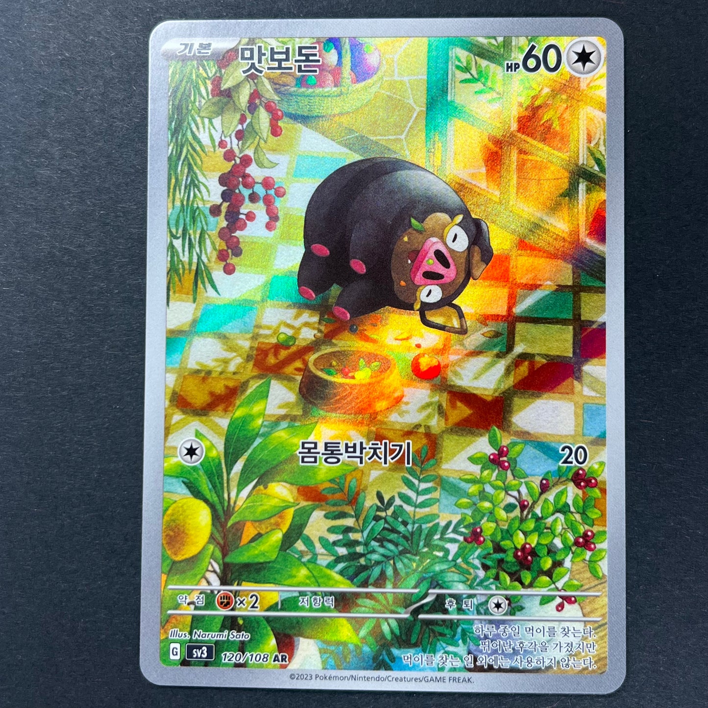 Pokemon Lechonk Ruler of the Black Flame sv3 KOR AR #120